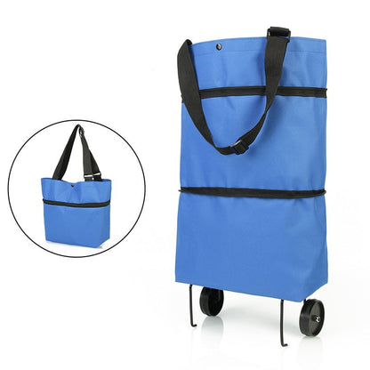 Rolling Shopping Bag Wheeled & Expandable Waterproof Oxford