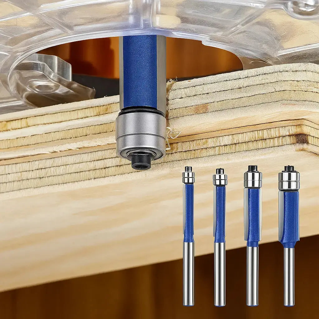 Rotary Deburring Bit Set Double Bearing Set of 4