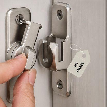 Rotary Door Bolt Lock Corrosion-Resistant Aluminum 2-Pack Quick Installation
