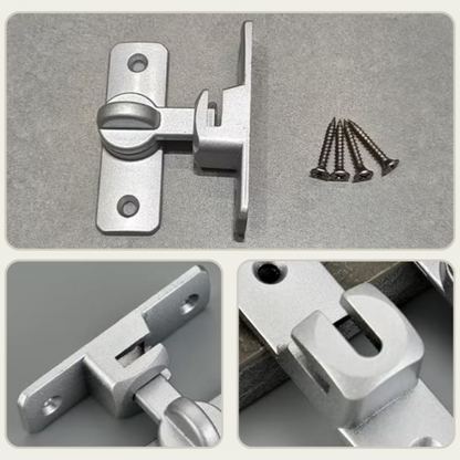 Rotary Door Bolt Lock Corrosion-Resistant Aluminum 2-Pack Quick Installation