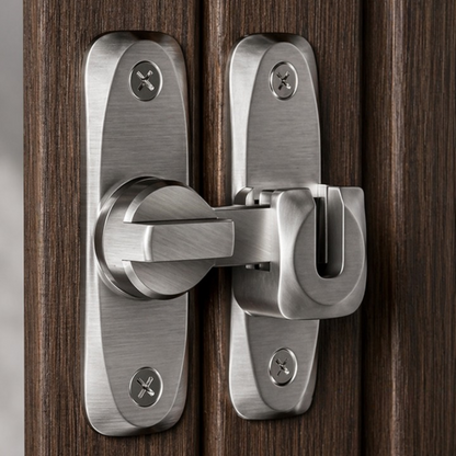 Rotary Door Bolt Lock Corrosion-Resistant Aluminum 2-Pack Quick Installation