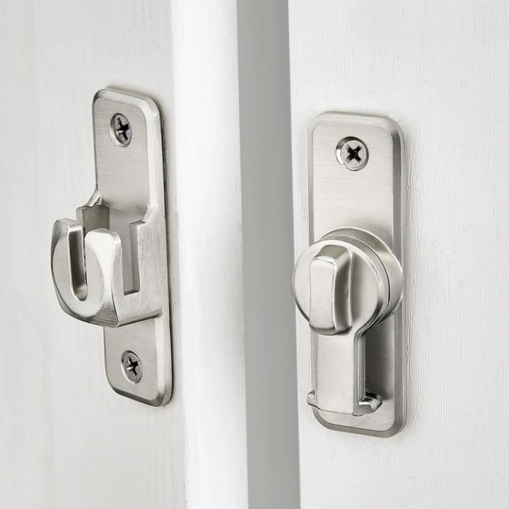 Rotary Door Bolt Lock Corrosion-Resistant Aluminum 2-Pack Quick Installation