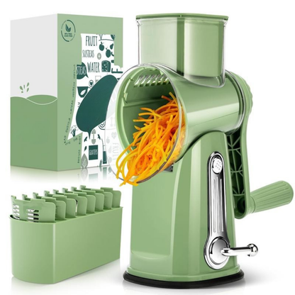 Rotary Grater 5 Interchangeable Stainless Steel Blades Suction Cup