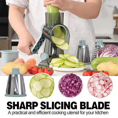 Rotary Grater Interchangeable Stainless Steel Drums Suction Cup Base