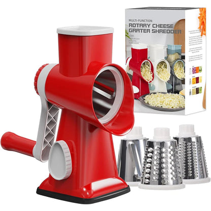 Rotary Grater Interchangeable Stainless Steel Drums Suction Cup Base