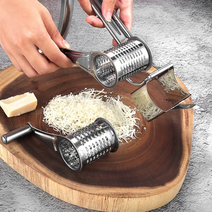 Rotary Grater Stainless Steel Hand Crank Compact