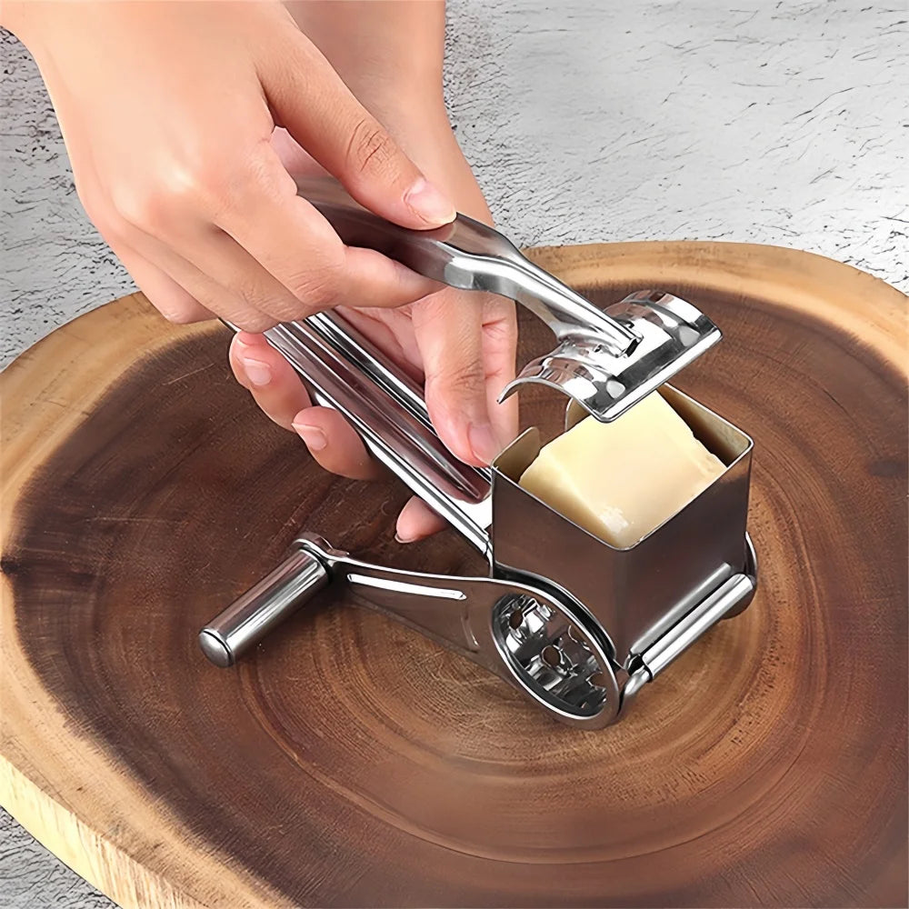 Rotary Grater Stainless Steel Hand Crank Compact