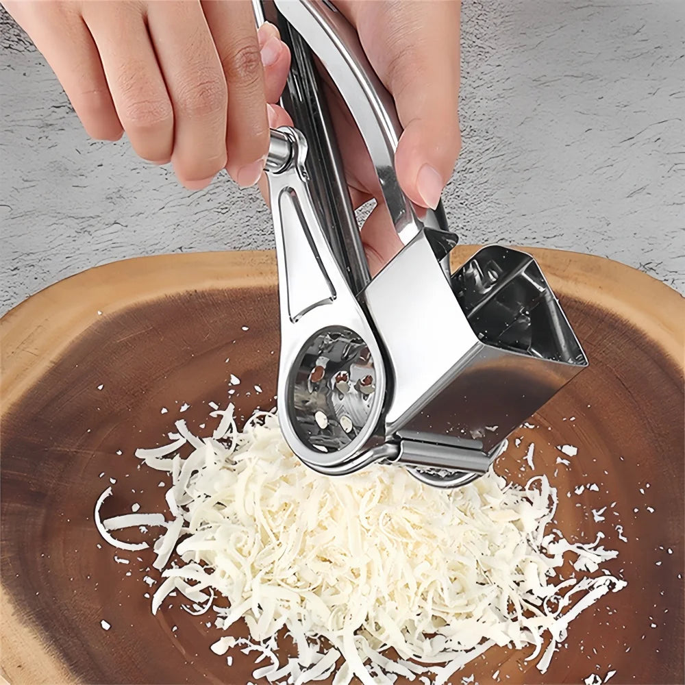 Rotary Grater Stainless Steel Hand Crank Compact