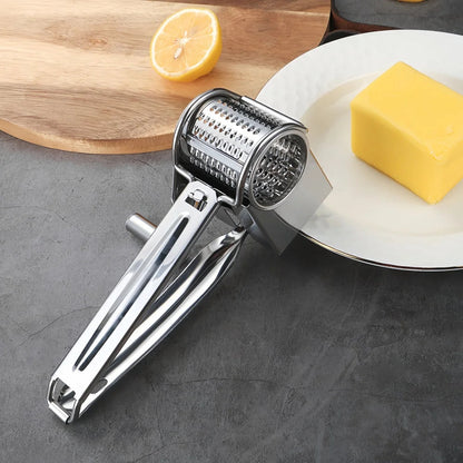 Rotary Grater Stainless Steel Hand Crank Compact