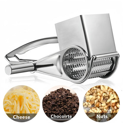 Rotary Grater Stainless Steel Hand Crank Compact