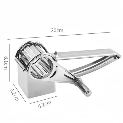 Rotary Grater Stainless Steel Hand Crank Compact