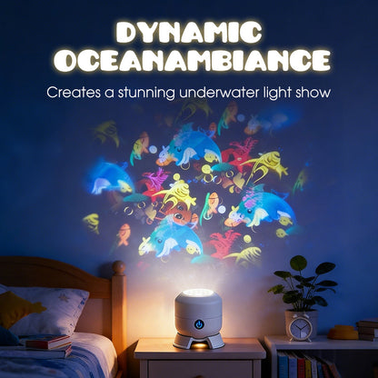 Rotating LED Projector Ocean Snowflake Christmas USB Rechargeable