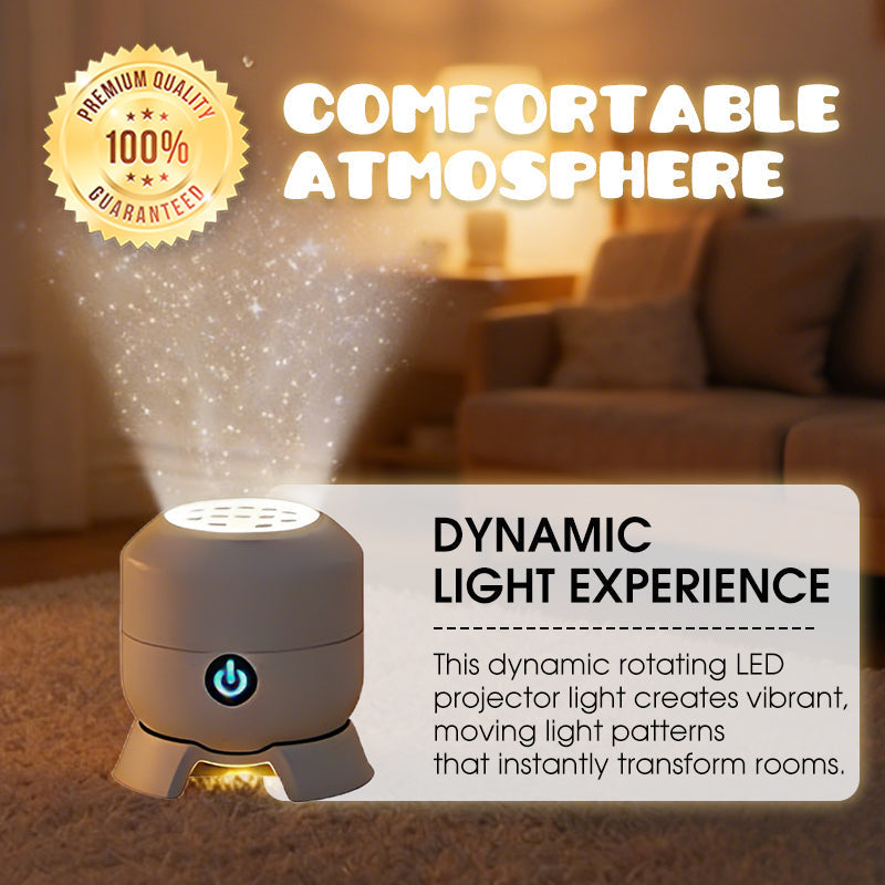 Rotating LED Projector Ocean Snowflake Christmas USB Rechargeable