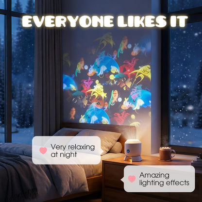 Rotating LED Projector Ocean Snowflake Christmas USB Rechargeable