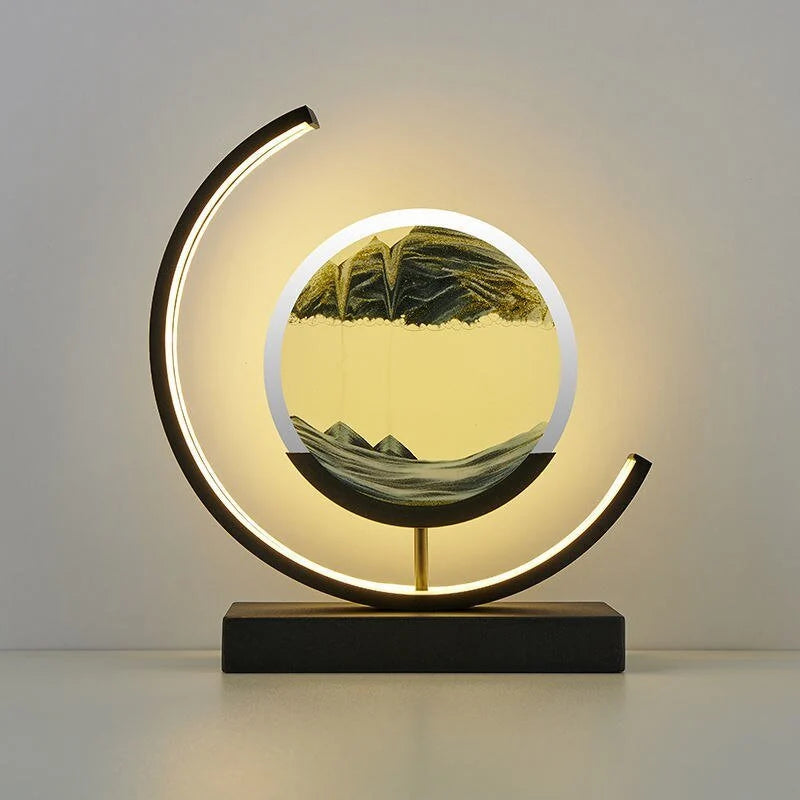 Rotating Sand Art Lamp Sealed Sand LED Touch Sensor