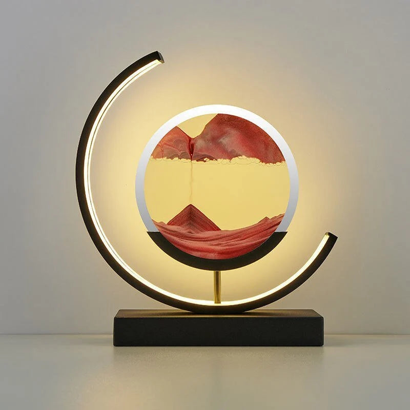 Rotating Sand Art Lamp Sealed Sand LED Touch Sensor