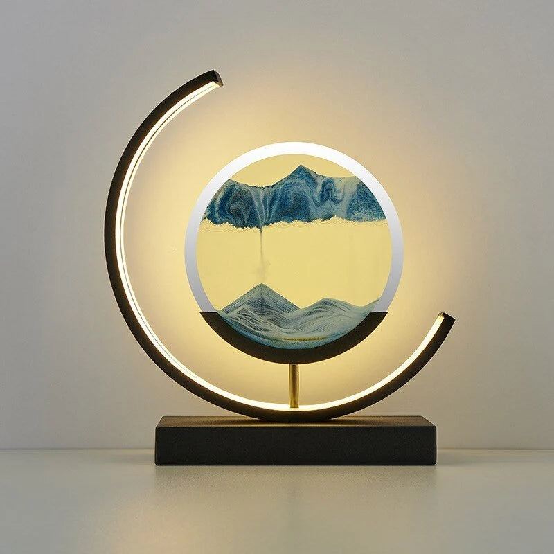 Rotating Sand Art Lamp Sealed Sand LED Touch Sensor