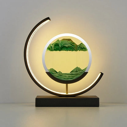 Rotating Sand Art Lamp Sealed Sand LED Touch Sensor