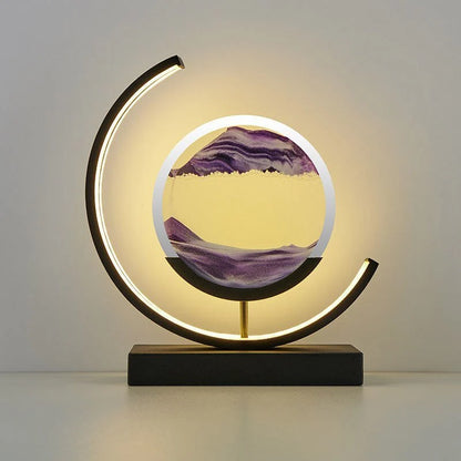Rotating Sand Art Lamp Sealed Sand LED Touch Sensor
