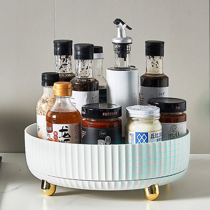 Rotating Spice Rack 360° Rotation Raised Edge Removable Base