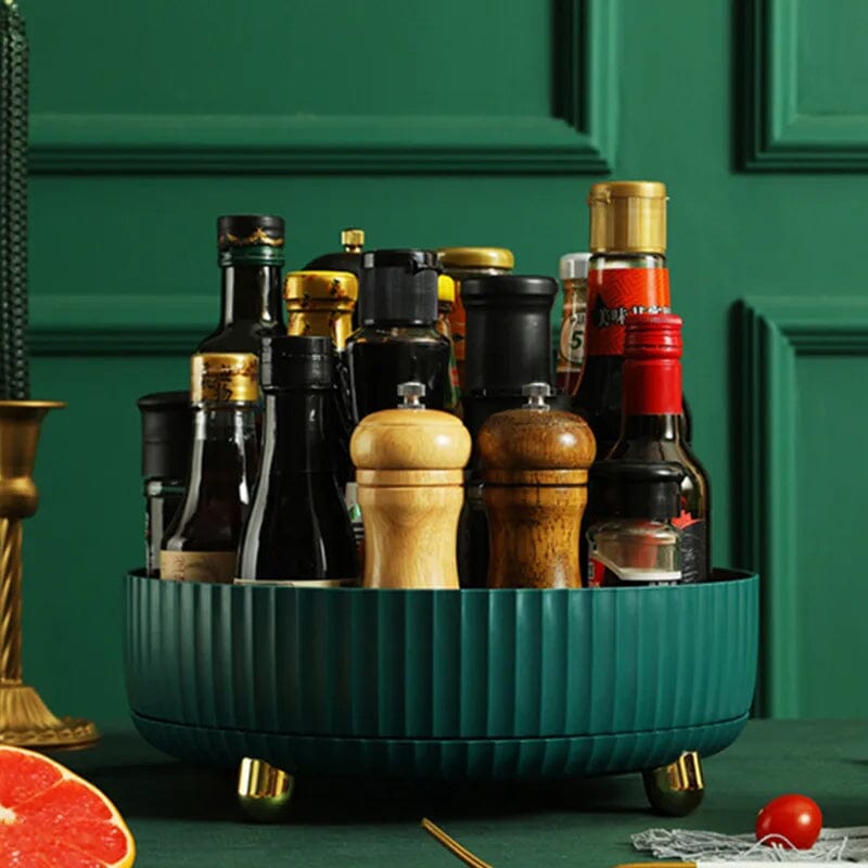 Rotating Spice Rack 360° Rotation Raised Edge Removable Base