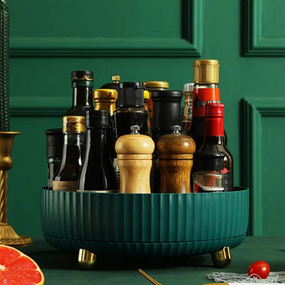 Rotating Spice Rack 360° Rotation Raised Edge Removable Base