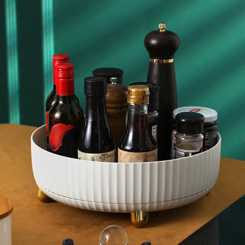 Rotating Spice Rack 360° Rotation Raised Edge Removable Base