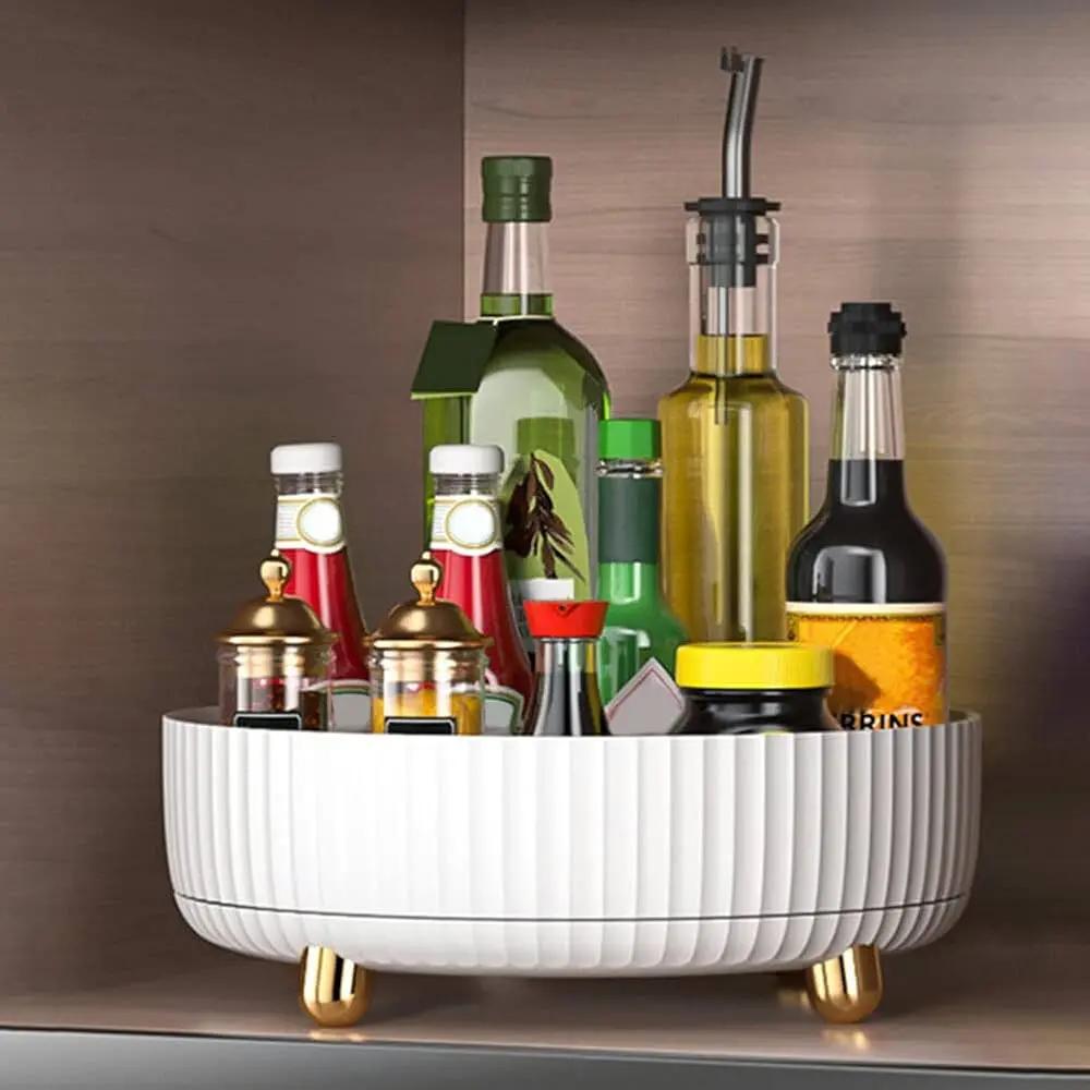 Rotating Storage Tray 360° Space-Saving & Easy-Clean
