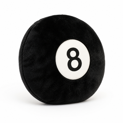 Round 8-Ball Cotton-Filled Throw Pillow