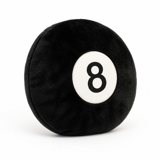 Round 8-Ball Cotton-Filled Throw Pillow