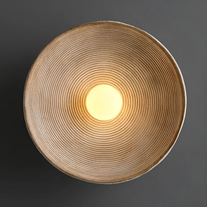 Round Wall Light Wabi-Sabi Three-Color Glass & Resin
