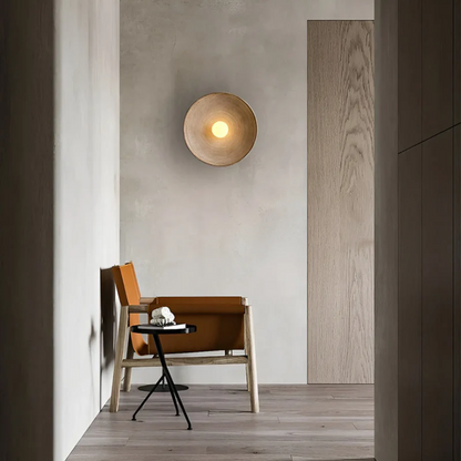 Round Wall Light Wabi-Sabi Three-Color Glass & Resin