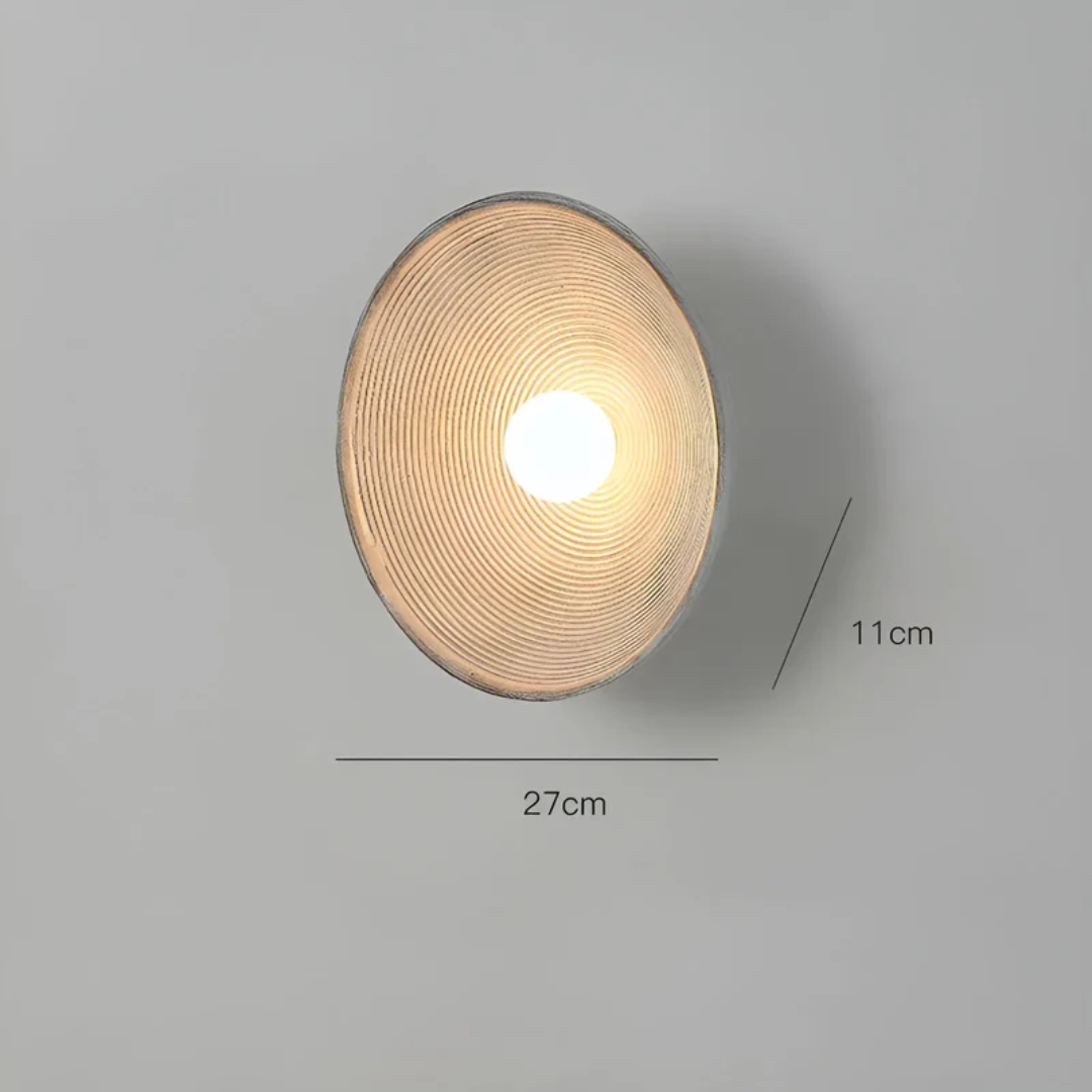Round Wall Light Wabi-Sabi Three-Color Glass & Resin