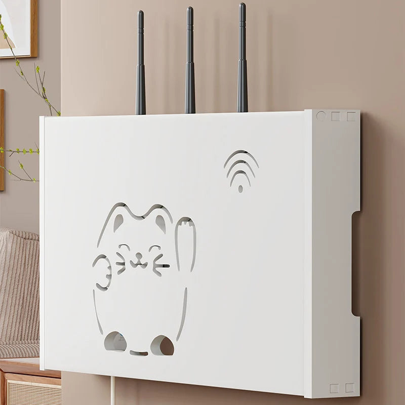 Router Cover Box Wall-Mounted Ventilated Cable Management