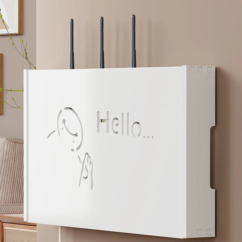 Router Cover Box Wall-Mounted Ventilated Cable Management