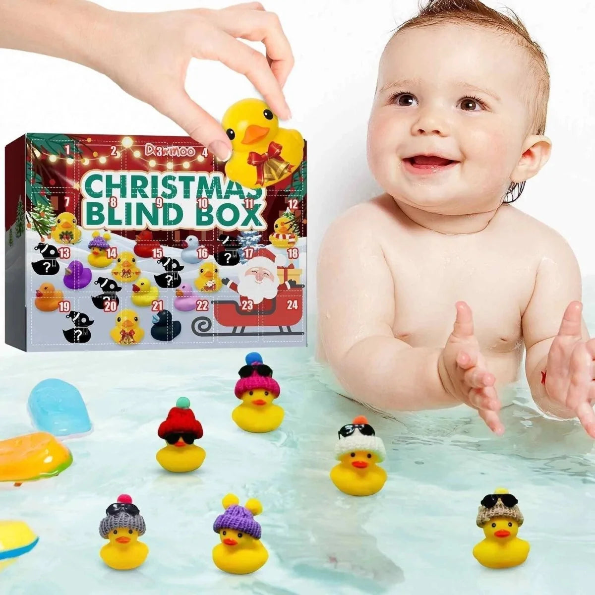 Rubber Duck Advent Calendar 24-Piece Christmas Set