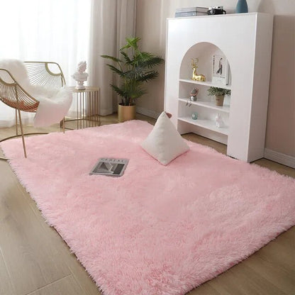 Rug Plush High-Pile Polyester Non-Slip Backing