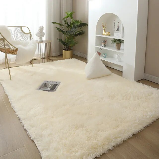 Rug Plush High-Pile Polyester Non-Slip Backing