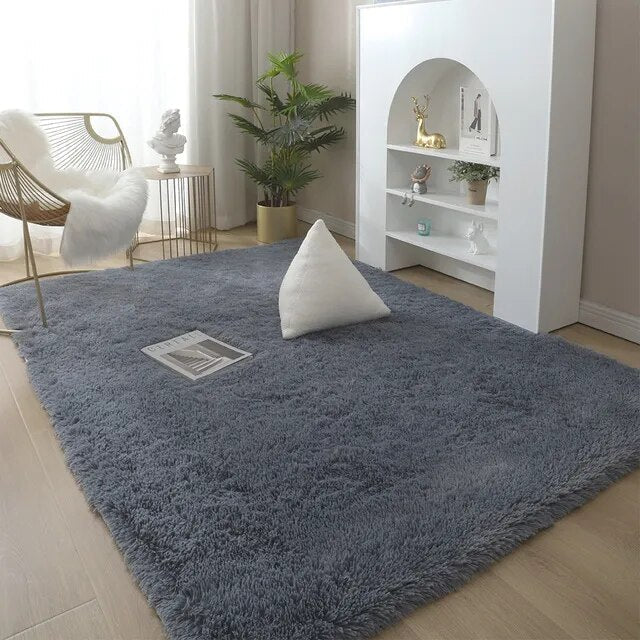 Rug Plush High-Pile Polyester Non-Slip Backing