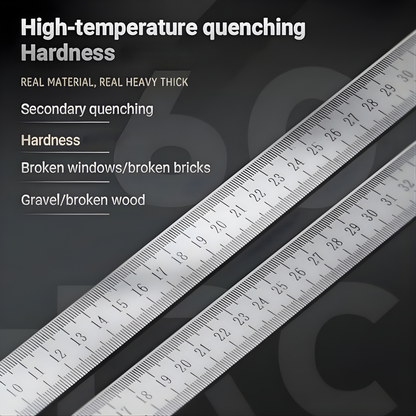 Ruler Stainless Steel Laser-Engraved Metric & Imperial 50 cm