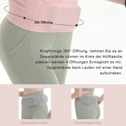 Running Belt Non-Slip Breathable Four Pockets