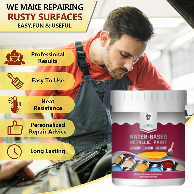 Rust Converter Paint One-Step Metallic Finish Water-Based