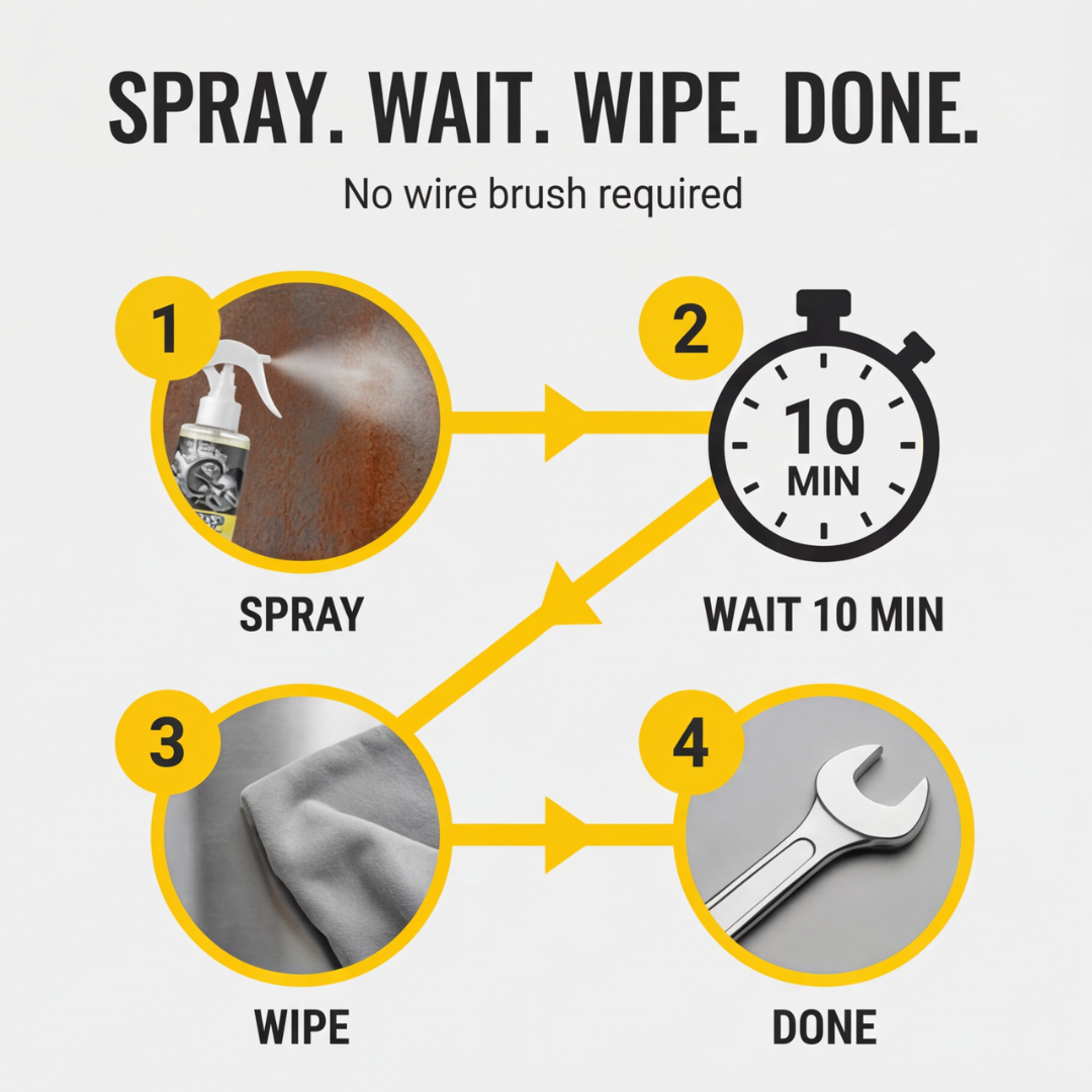 Rust Remover Spray Fast-Acting No Scrubbing 100 mL