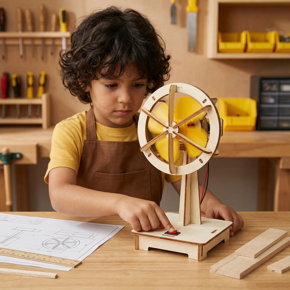 STEM Building Kit Wooden Working Model