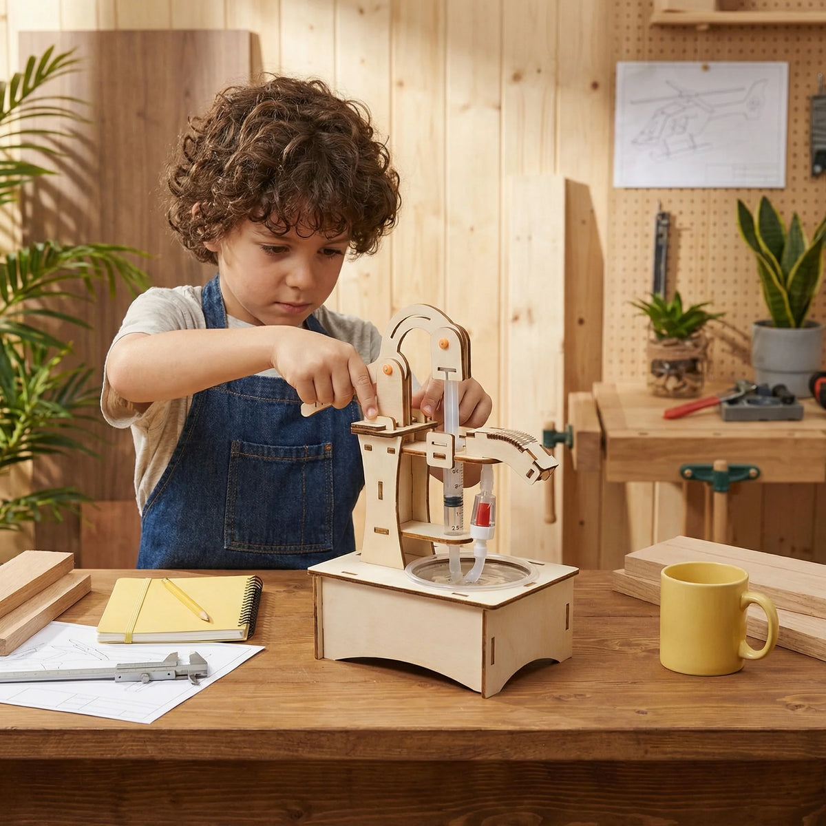 STEM Building Kit Wooden Working Model