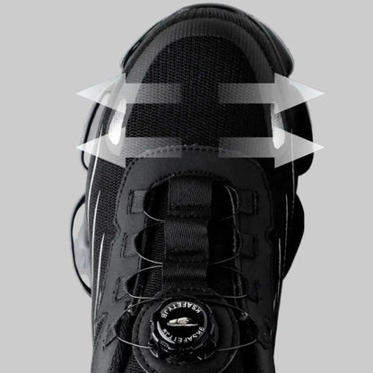 Safety Shoes with Wide Toe Cap, Breathable and Slip-Resistant Sole