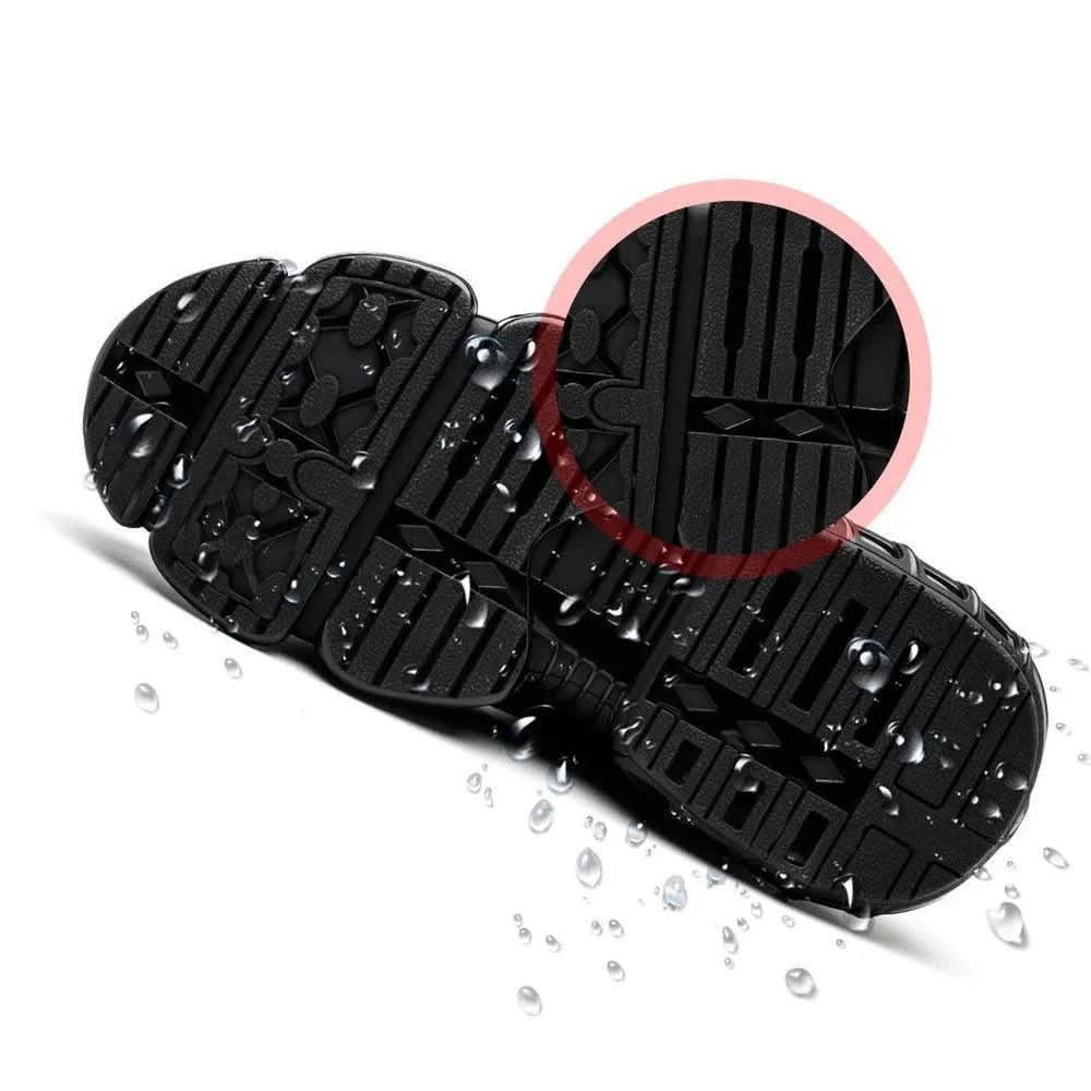 Safety Shoes with Wide Toe Cap, Breathable and Slip-Resistant Sole