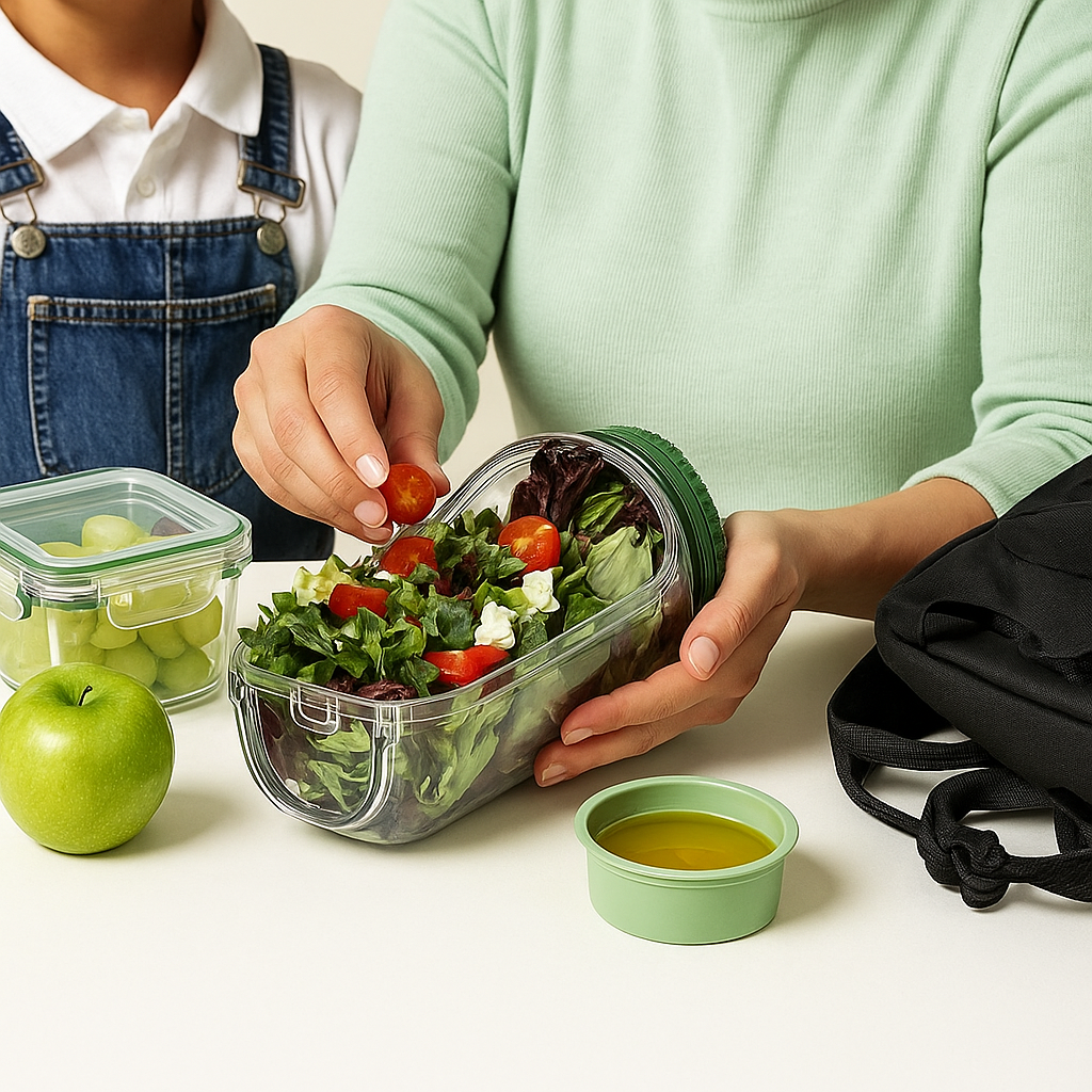Salad Container Vertical Layering Leak-Proof Dressing Capsule