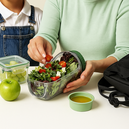 Salad Container Vertical Layering Leak-Proof Dressing Capsule