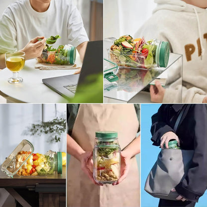 Salad Container Vertical Layering Leak-Proof Dressing Capsule